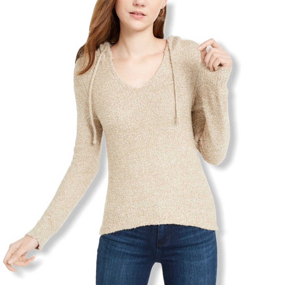 Grave Fame Junior’s Marled Fuzzy Pullover …